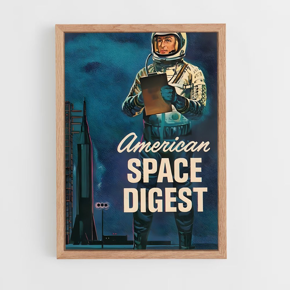 Poster Astronaute Littéraire – affiche Espace rétro (vue 4)